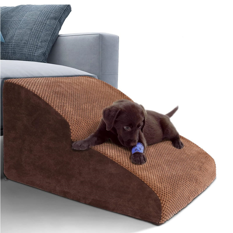 Escada Pet com 2 Degraus em Espuma de Alta Densidade – Para Cães e Gatos de Pequeno e Médio Porte | Superfície Antiderrapante, Macia e Confortável