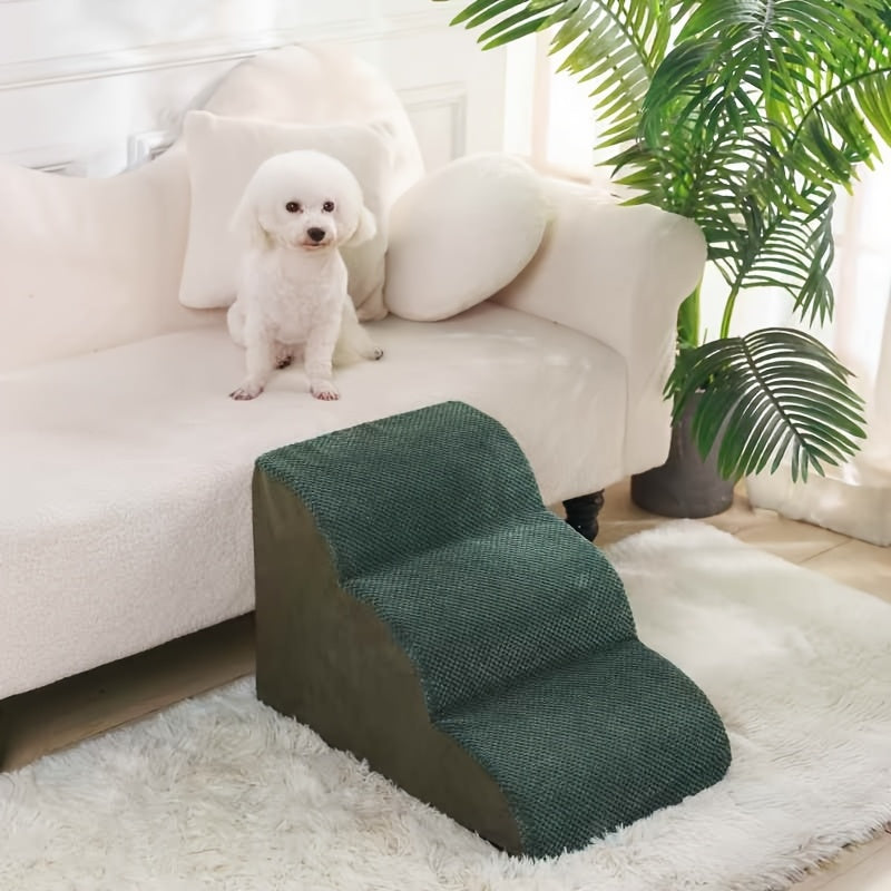 Escada de Espuma para Pets – Degraus Antiderrapantes para Sofá, Cama ou Poltrona, Densidade D28, Recupera Forma Original