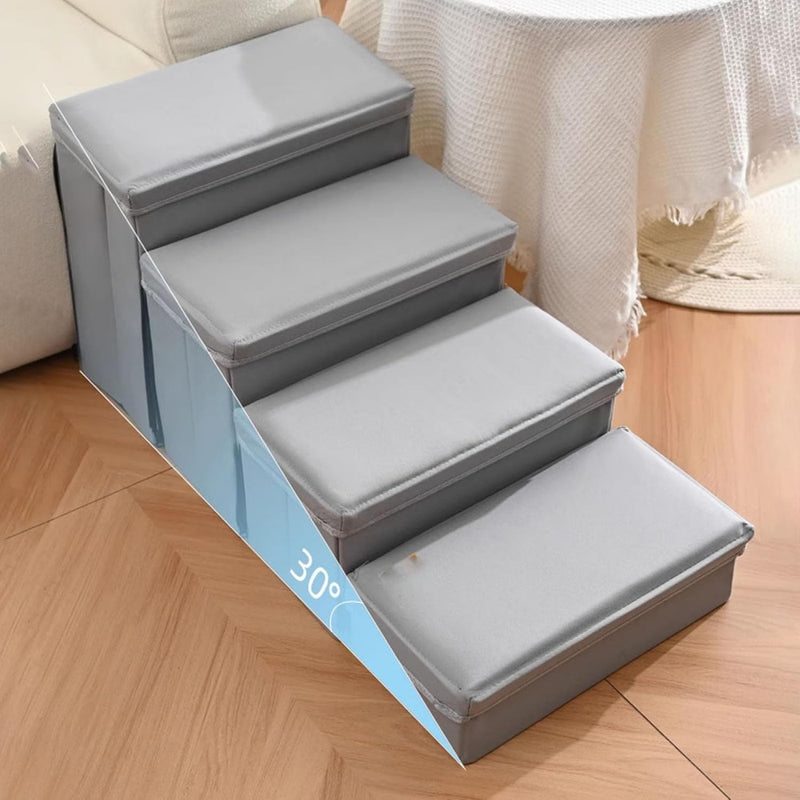 Rampa e Escada Pet Multifuncional – Para Cães e Gatos | Dobrável, em Espuma, Impermeável e Super Confortável