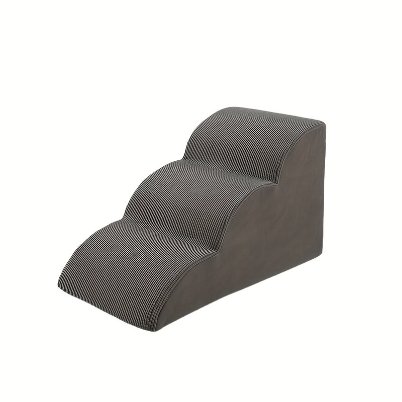 Escada rampa para cães com 3 degraus, para cães pequenos, médios e grandes – adequada para pets idosos – ideal para subir em sofás e camas, acessibilidade para sofá-cama, textura macia, material de esponja durável
