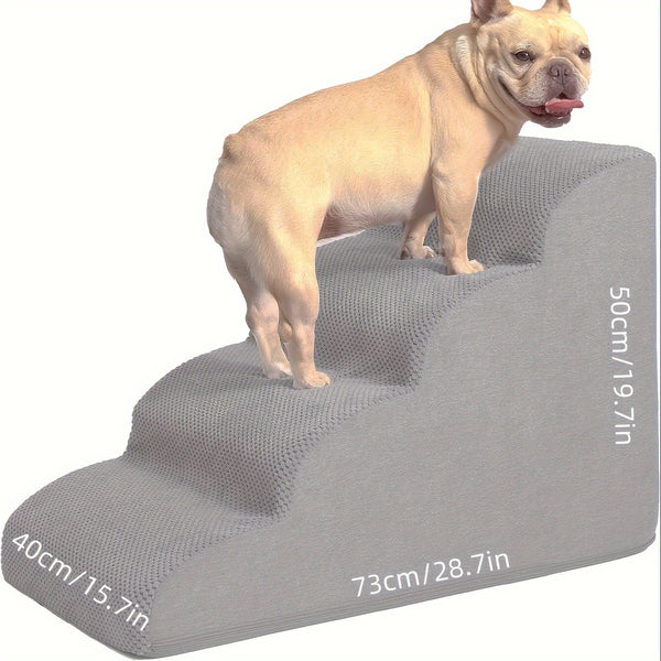 Escada Pet para Camas Altas — Com 2, 3 ou 4 Degraus | Ideal para Cães e Gatos de Pequeno a Médio Porte