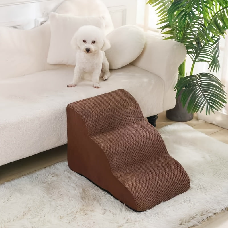 Escada de Espuma para Pets – Degraus Antiderrapantes para Sofá, Cama ou Poltrona, Densidade D28, Recupera Forma Original