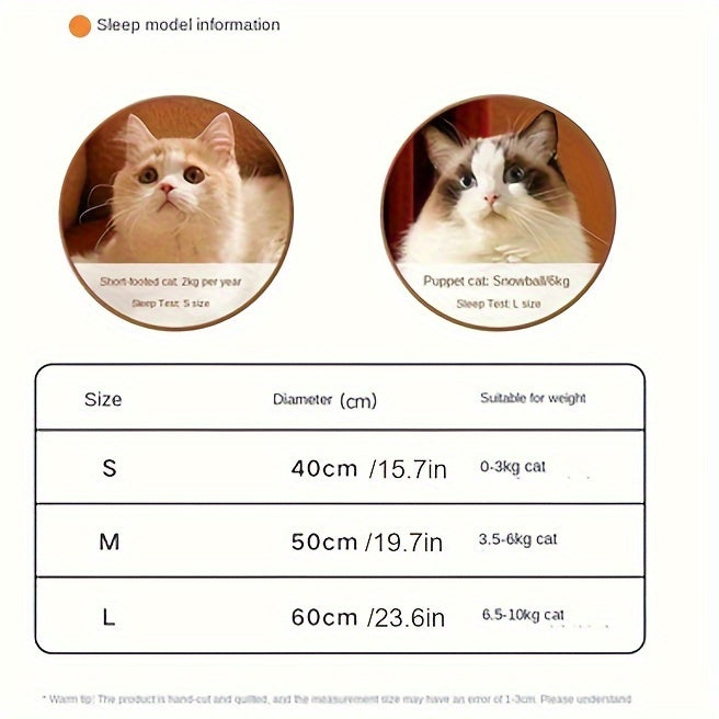 Cama Confortável para Gato em Forma de Pétala de Pelúcia -  Verde com Textura Tricotada, Enchimento de Poliéster | Cama em Forma de Pétala | Cama Confortável para Pets