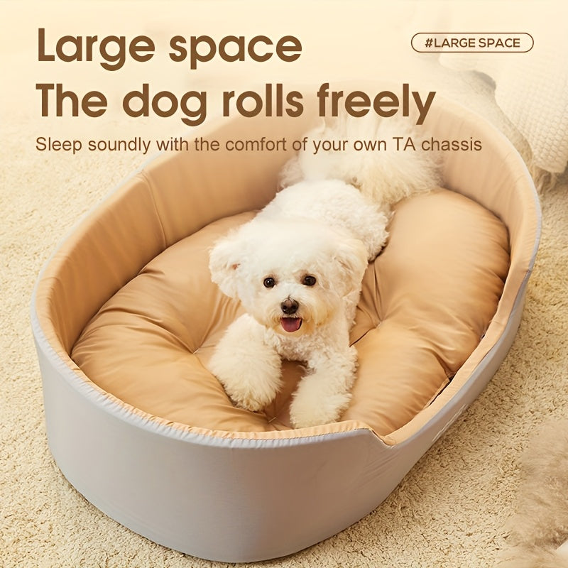 Cama Grande e Espessa para Cães, Adequada para Cães Pequenos e Gatos, com Design de Sofá, Proporcionando Aquecimento no Inverno para Cães de Médio a Grande Porte.