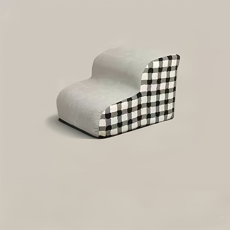 Rampa Pet Extra Larga com 3 Degraus – Degraus em Espuma de Alta Densidade | Base Antiderrapante | Design Xadrez | Ideal para Camas e Sofás Altos | Degraus com Tecido Acolchoado