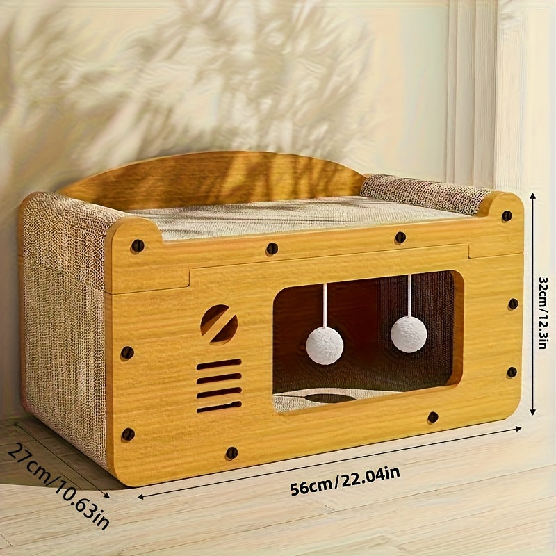 Arranhador para Gatos Extra Grande em Diversos Tamanhos com Bola Pendurada – Móvel Essencial para Pets, Companheiro Favorito dos Gatos, Brinquedo de Verão Mais Popular.