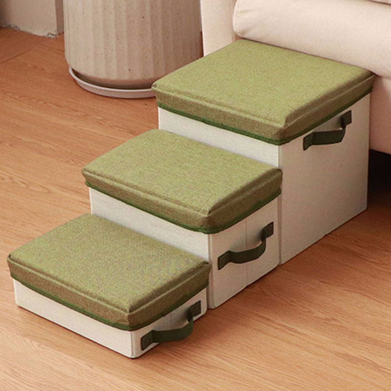 Escada Pet com 3 Degraus e Caixas Organizadoras Dobráveis | Degraus para Cães de Pequeno Porte | Ideal para Camas e Sofás