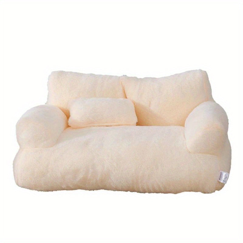 Casinha para Cão com Isolamento para o Inverno, Adequada para Todas as Estações, Colchão para Pet Removível e Lavável, Sofá para Cão e Cama para Gato no Inverno.