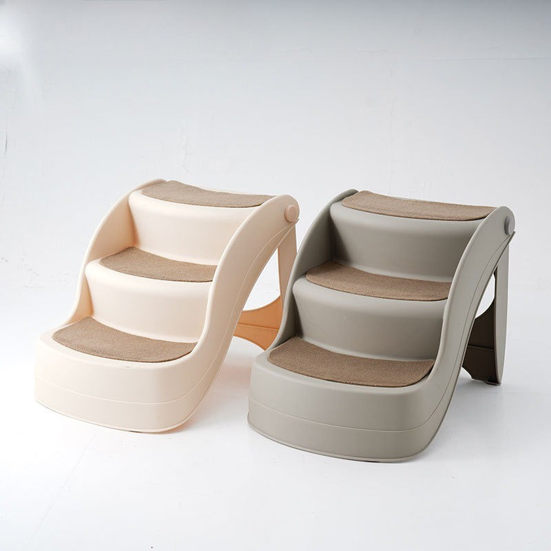 Escada dobrável para pets com ângulo reto, design fofo de patinhas e ossinhos, fácil de montar e guardar, degraus antiderrapantes para uso doméstico - ideal para sofá, cama e mais, escada para pets | escada moderna para pets | escada resistente para pets