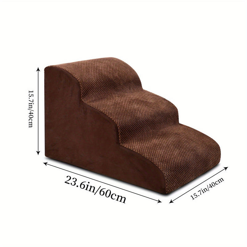 Rampa e Escada Pet em Espuma – Para Cães de Pequeno Porte | Ideal para Subir em Sofás e Camas | Macia, Segura e Confortável