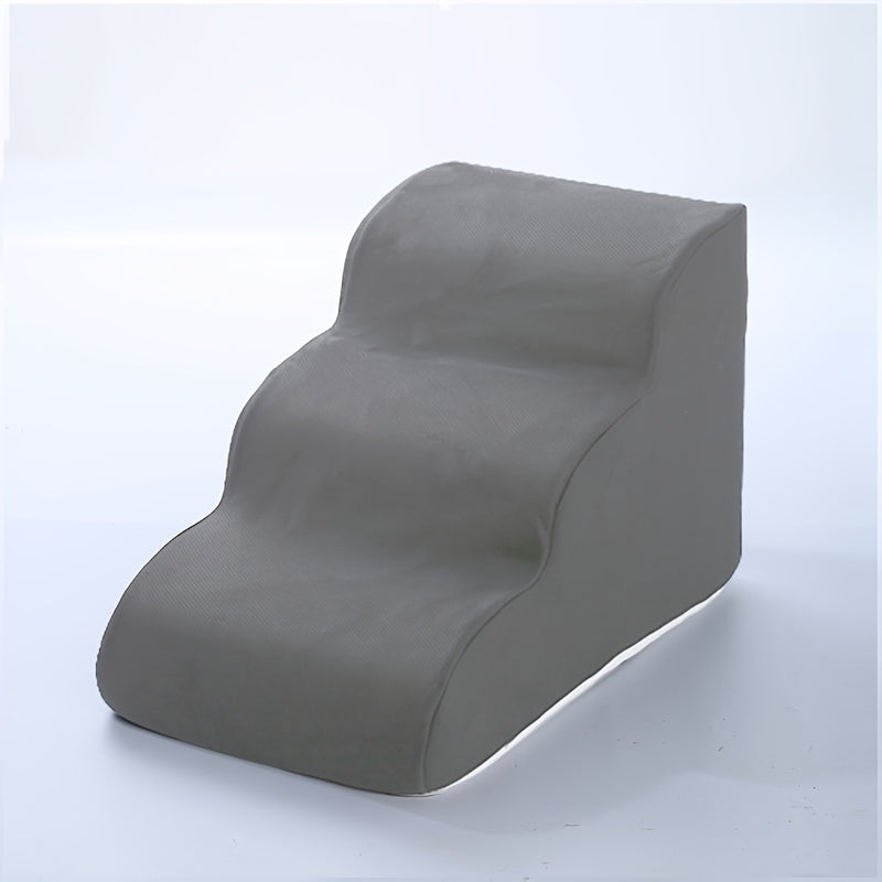 Escada Pet com 3 Degraus e Pegada Confortável | Degraus Acolchoados em Espuma | Superfície em Tecido Antiderrapante | Ideal para Cães de Pequeno e Médio Porte