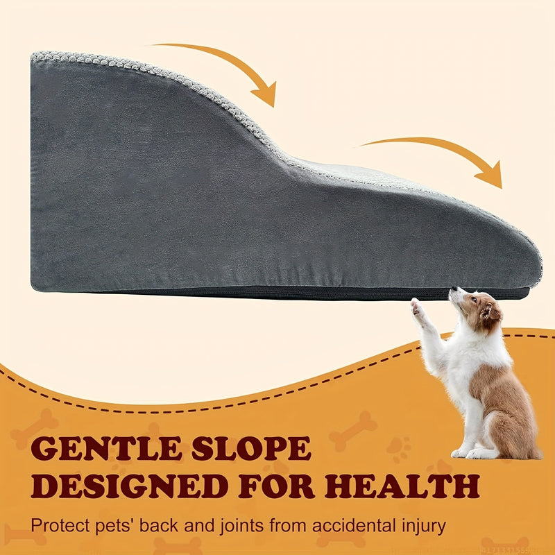 Escada Pet com 2 Degraus em Espuma de Alta Densidade – Para Cães e Gatos de Pequeno e Médio Porte | Superfície Antiderrapante, Macia e Confortável