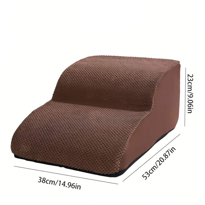 Escada para Pets para Subir e Descer do Sofá ou Cama – Modelo de Degraus de Espuma com Inclinação para Gatos e Cães Pequenos.