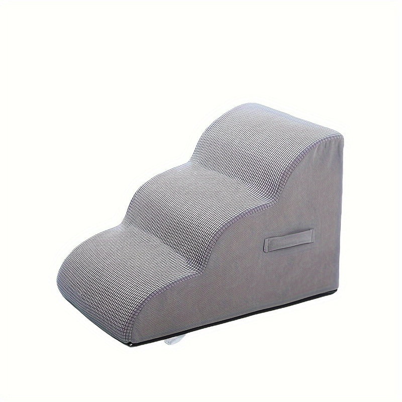 Escada para Pets – Escada de 2 e 3 Degraus com Espuma Macia para Cães e Gatos de Pequeno a Médio Porte, com Rampa Destacável.