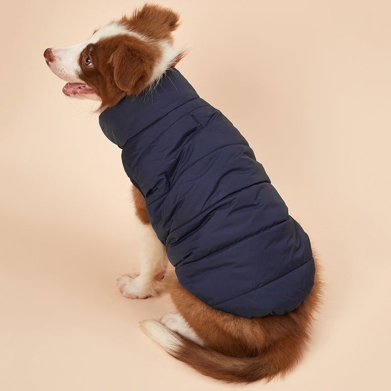 Casaco de Inverno para Cães de Cor Sólida, Acolchoado e Espesso, Jaqueta Confortável e Macia para Cães, Ideal para Clima Frio
