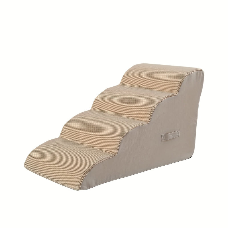 Escada rampa para cães com 3 degraus, para cães pequenos, médios e grandes – adequada para pets idosos – ideal para subir em sofás e camas, acessibilidade para sofá-cama, textura macia, material de esponja durável