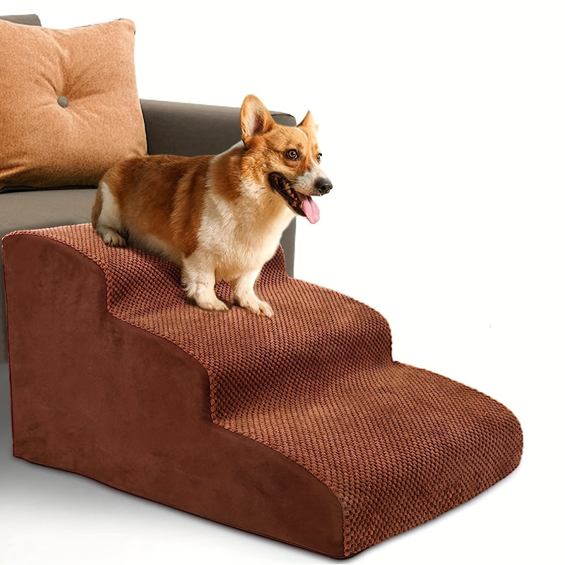 Rampa e Escada Pet em Espuma – Para Cães de Pequeno Porte | Ideal para Subir em Sofás e Camas | Macia, Segura e Confortável