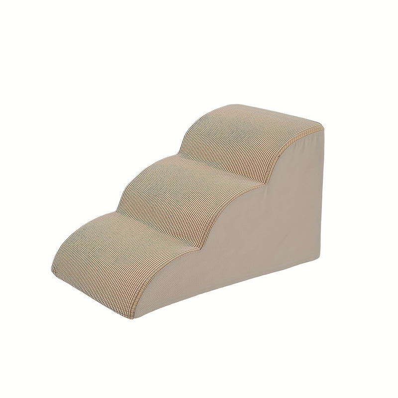 Escada rampa para cães com 3 degraus, para cães pequenos, médios e grandes – adequada para pets idosos – ideal para subir em sofás e camas, acessibilidade para sofá-cama, textura macia, material de esponja durável