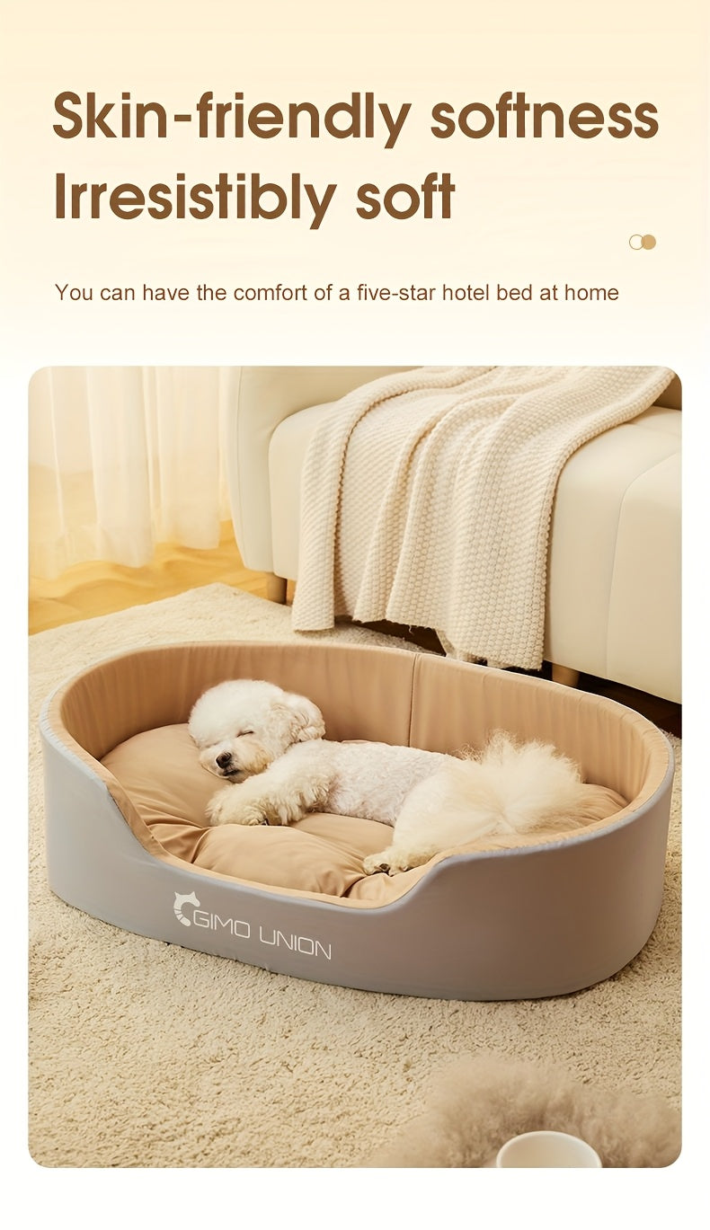 Cama Grande e Espessa para Cães, Adequada para Cães Pequenos e Gatos, com Design de Sofá, Proporcionando Aquecimento no Inverno para Cães de Médio a Grande Porte.
