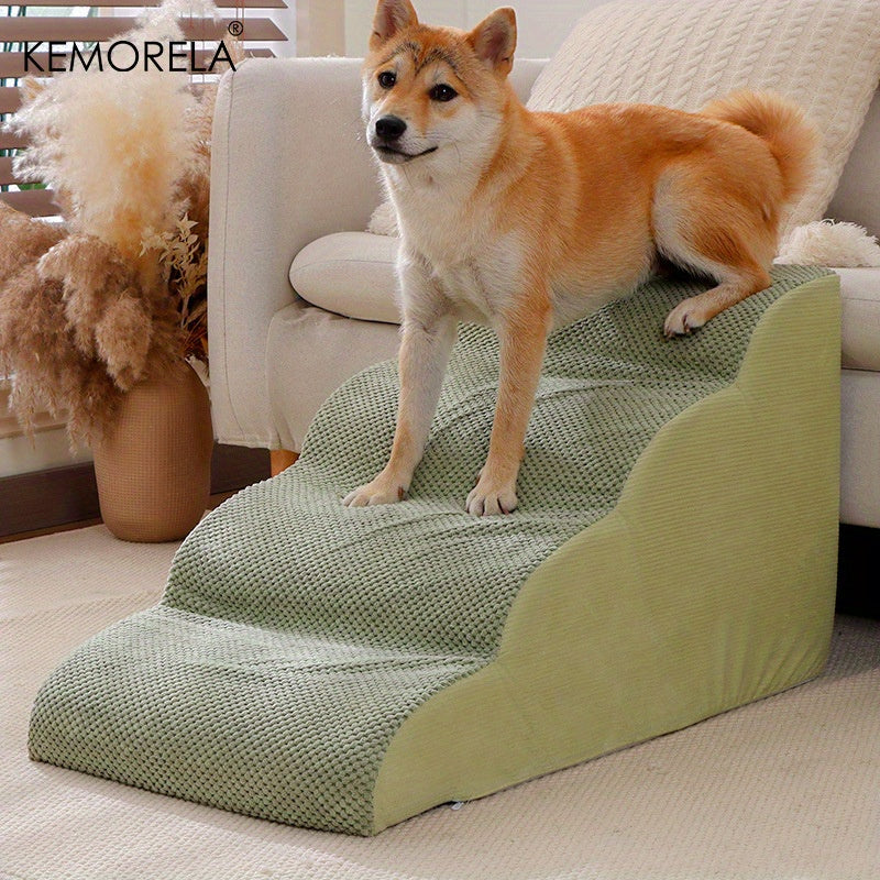 Escada Pet com 2 ou 3 Degraus | Degraus Antiderrapantes com Capa Removível e Lavável | Rampa para Cães e Gatos | Ideal para Filhotes, Pets Idosos ou em Recuperação