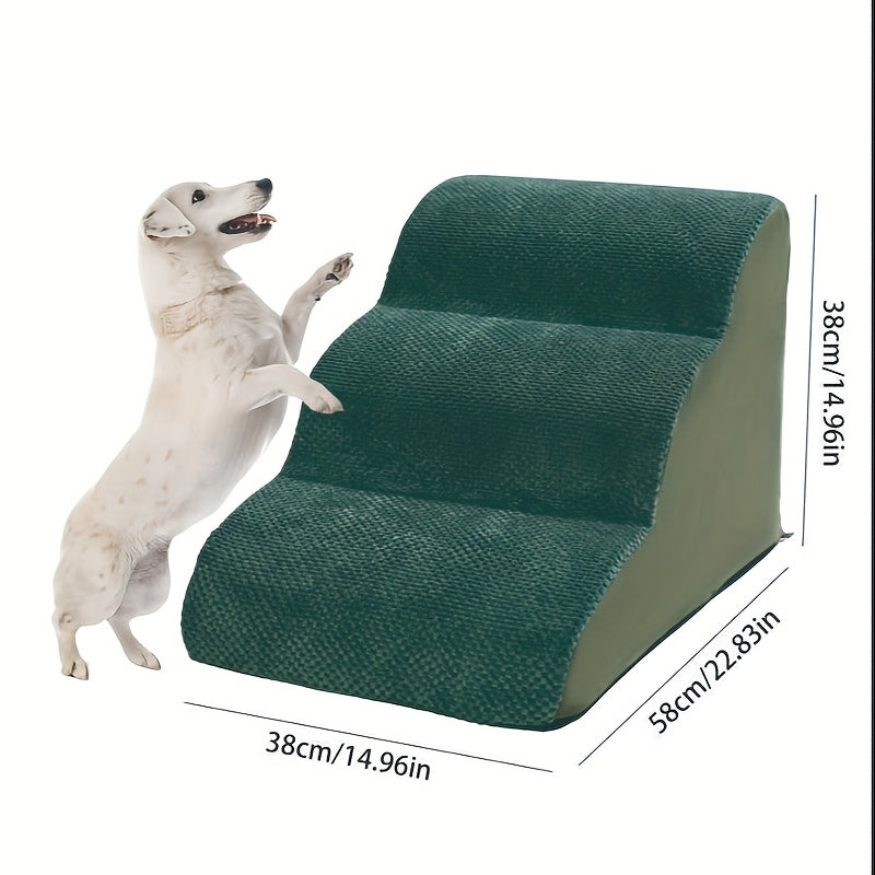 Escada Pet com 2, 3, 4 ou 5 Degraus – Para Cães e Gatos | Superfície Almofadada, Antiderrapante e Tecido Lavável | Ideal para Pets de Pequeno, Médio e Grande Porte | Acesso Fácil a Sofás e Camas
