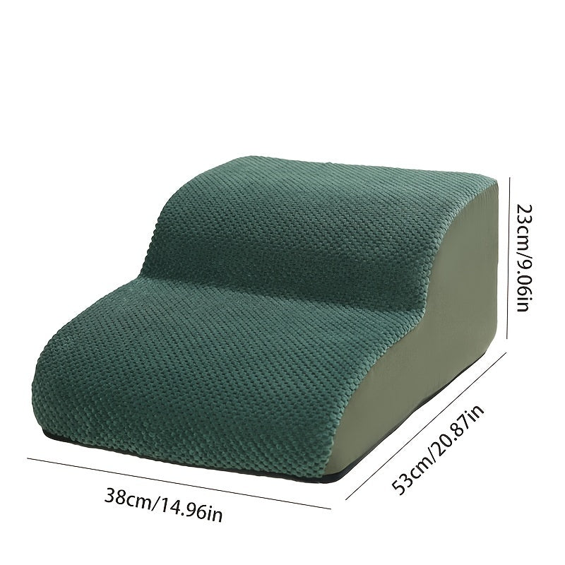 Escada para Pets para Subir e Descer do Sofá ou Cama – Modelo de Degraus de Espuma com Inclinação para Gatos e Cães Pequenos.