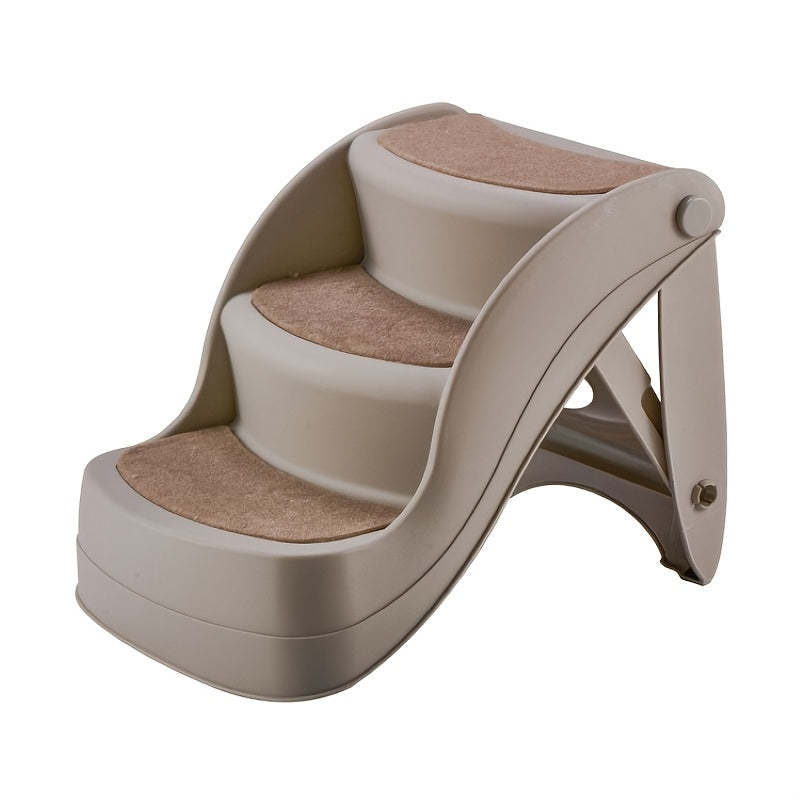 Escada dobrável para pets com ângulo reto, design fofo de patinhas e ossinhos, fácil de montar e guardar, degraus antiderrapantes para uso doméstico - ideal para sofá, cama e mais, escada para pets | escada moderna para pets | escada resistente para pets