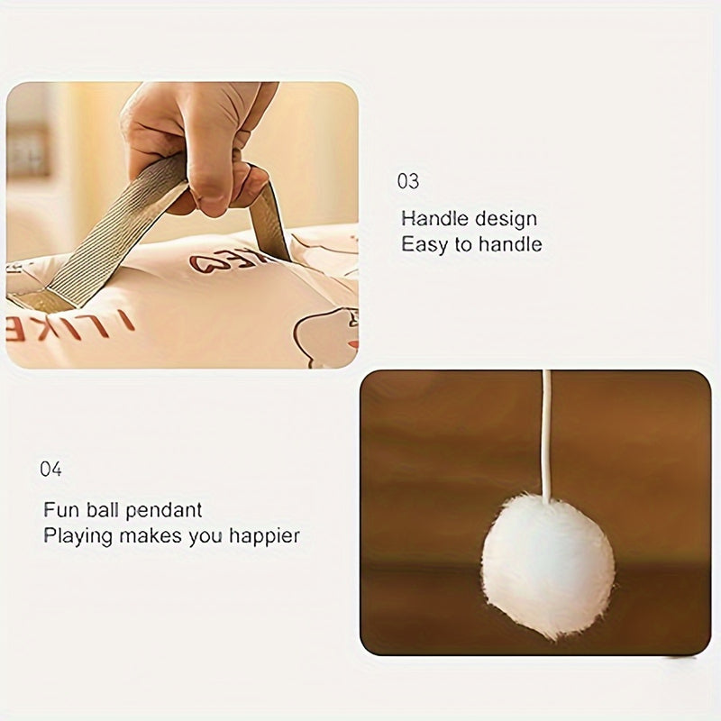 Casinha para Cães e Caverna para Gatos | Cama 2 em 1 Destacável com Pingente em Forma de Bola | Cama de Fleece para Gatos, Casinha para Cães, com Alça