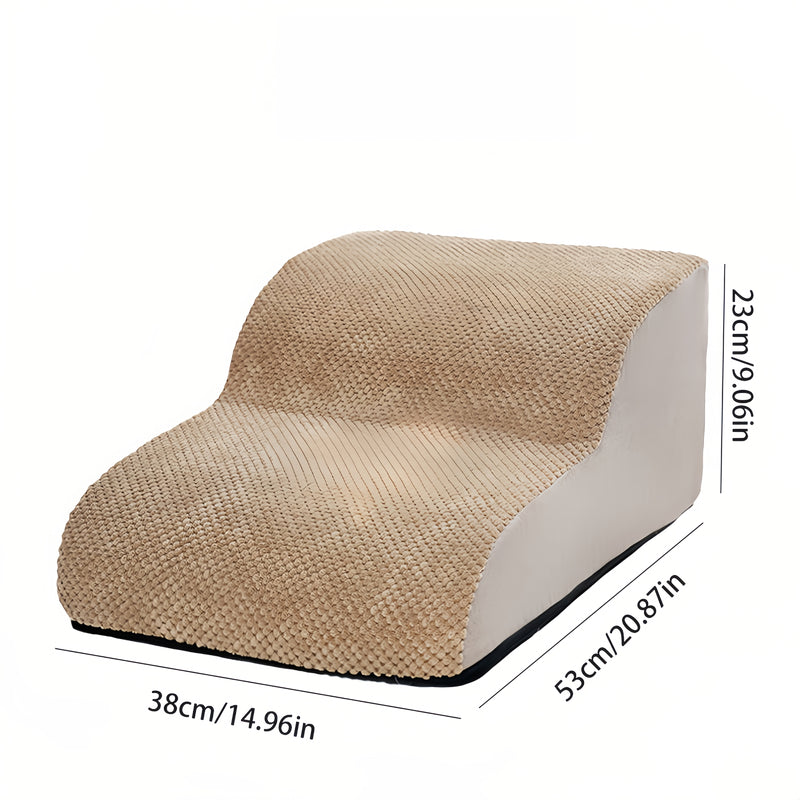 Escada para Pets para Subir e Descer do Sofá ou Cama – Modelo de Degraus de Espuma com Inclinação para Gatos e Cães Pequenos.