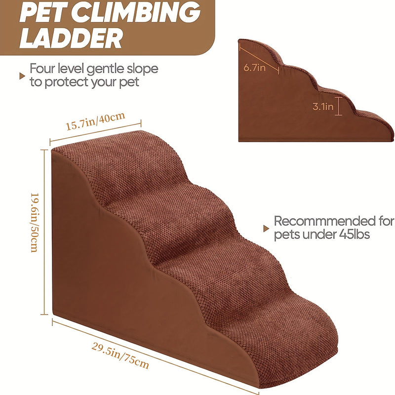 Rampa e Escada Pet em Espuma – Para Cães de Pequeno Porte | Ideal para Subir em Sofás e Camas | Macia, Segura e Confortável