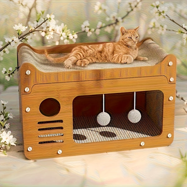 Arranhador para Gatos Extra Grande em Diversos Tamanhos com Bola Pendurada – Móvel Essencial para Pets, Companheiro Favorito dos Gatos, Brinquedo de Verão Mais Popular.
