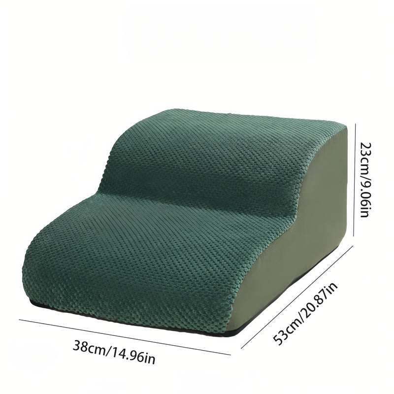 Escada para Pets para Subir e Descer do Sofá ou Cama – Modelo de Degraus de Espuma com Inclinação para Gatos e Cães Pequenos.