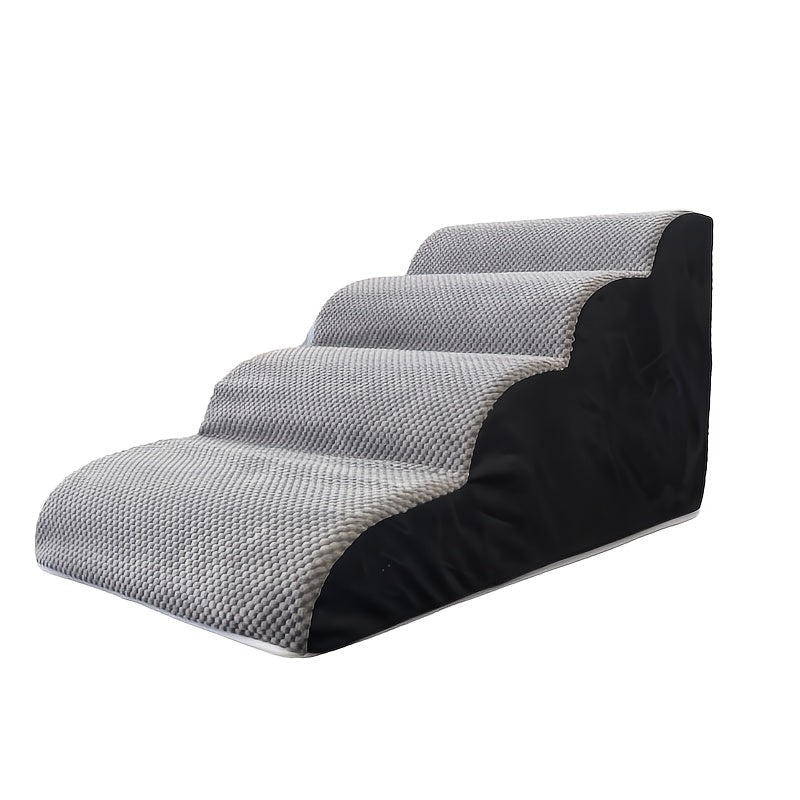 Escada de Segurança para Pets | Degraus para Cães e Gatos e Rampa para Sofá e Cama para Pets Idosos, Feridos e Necessitados de Assistência | Antiderrapante, Capa Removível e Lavável | Passagem Interna Confortável com Design de Estrelas