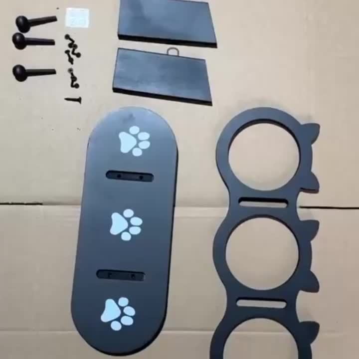 Tigela Elevada para Cães e Gatos, Tigela de Ração Inclinada em 15 Graus, Filhotes e Pets Pequenos, com 3 Suportes de Aço Inoxidável, Itens Essenciais para Pets, Fácil de Montar.