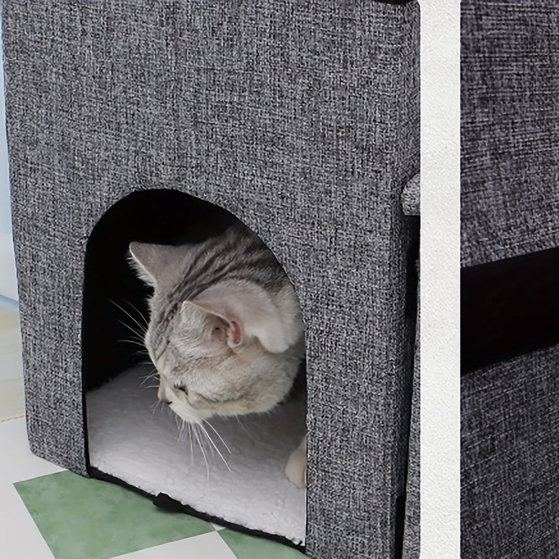 Escada Pet Grande com 3 Degraus e Espaço de Armazenamento | Dobrável, Antiderrapante e Aconchegante