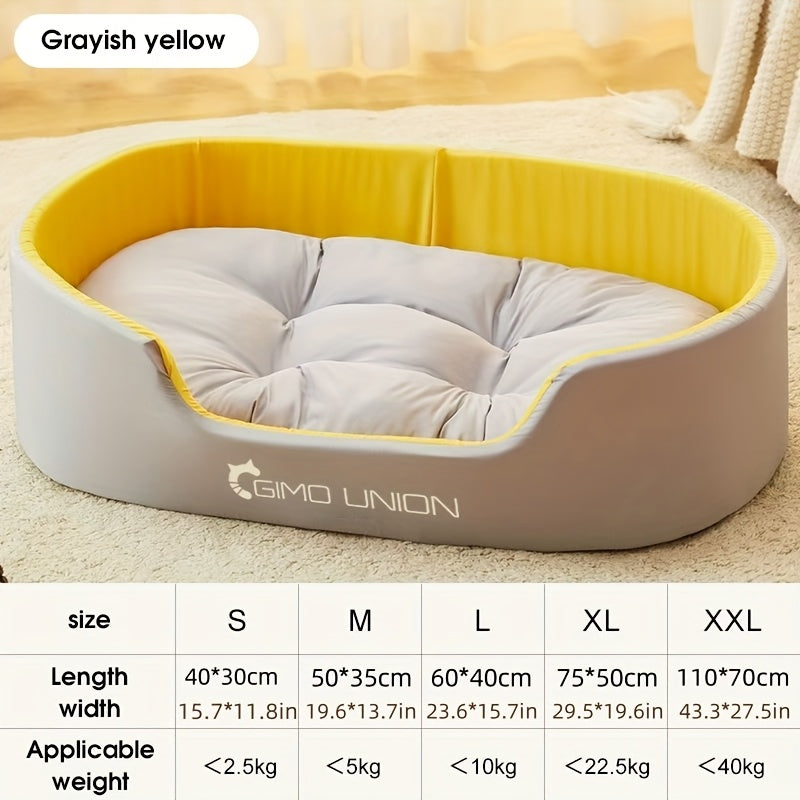 Cama Grande e Espessa para Cães, Adequada para Cães Pequenos e Gatos, com Design de Sofá, Proporcionando Aquecimento no Inverno para Cães de Médio a Grande Porte.
