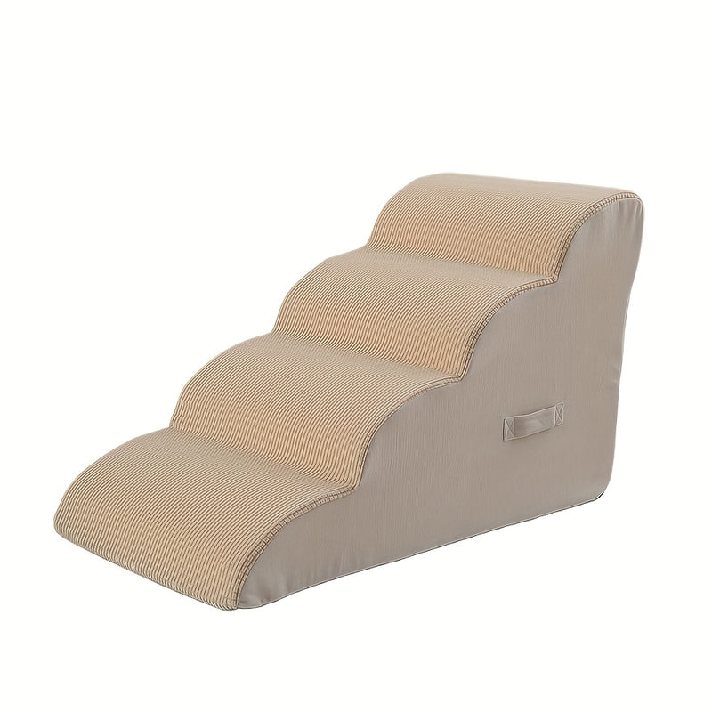 Escada rampa para cães com 3 degraus, para cães pequenos, médios e grandes – adequada para pets idosos – ideal para subir em sofás e camas, acessibilidade para sofá-cama, textura macia, material de esponja durável
