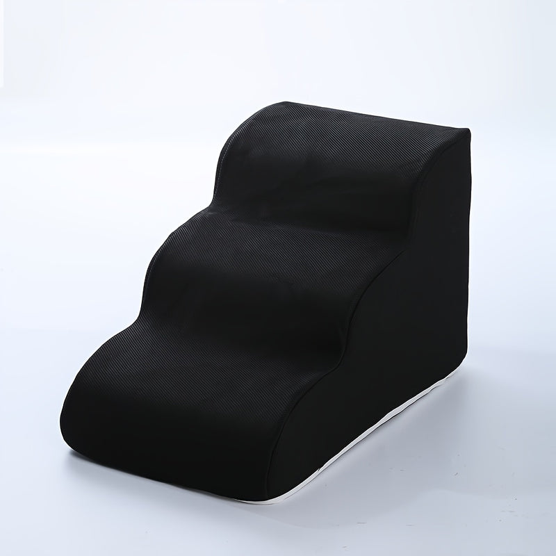 Escada Pet com 3 Degraus e Pegada Confortável | Degraus Acolchoados em Espuma | Superfície em Tecido Antiderrapante | Ideal para Cães de Pequeno e Médio Porte