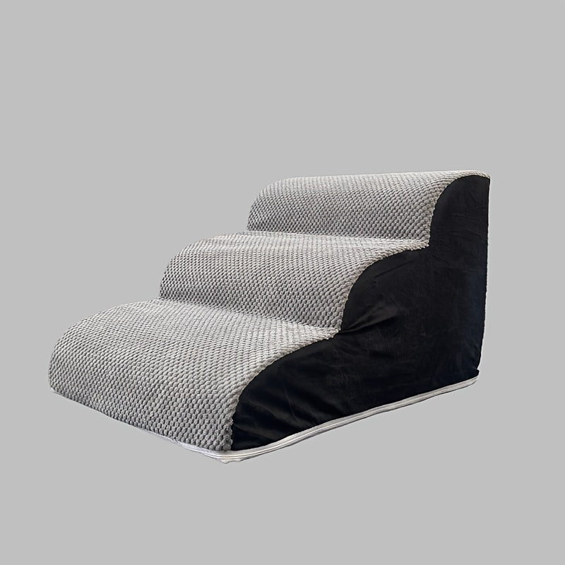 Escada de Segurança para Pets | Degraus para Cães e Gatos e Rampa para Sofá e Cama para Pets Idosos, Feridos e Necessitados de Assistência | Antiderrapante, Capa Removível e Lavável | Passagem Interna Confortável com Design de Estrelas