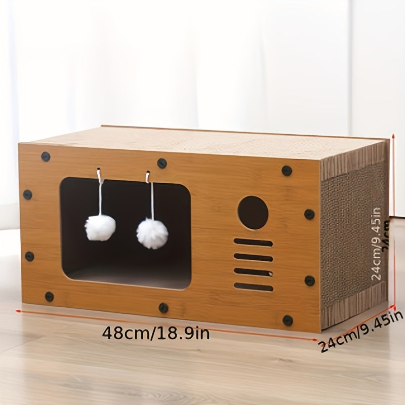 Arranhador para Gatos Extra Grande em Diversos Tamanhos com Bola Pendurada – Móvel Essencial para Pets, Companheiro Favorito dos Gatos, Brinquedo de Verão Mais Popular.