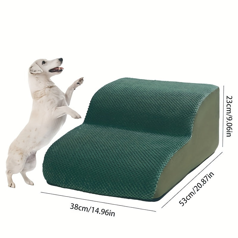 Escada Pet com 2, 3, 4 ou 5 Degraus – Para Cães e Gatos | Superfície Almofadada, Antiderrapante e Tecido Lavável | Ideal para Pets de Pequeno, Médio e Grande Porte | Acesso Fácil a Sofás e Camas