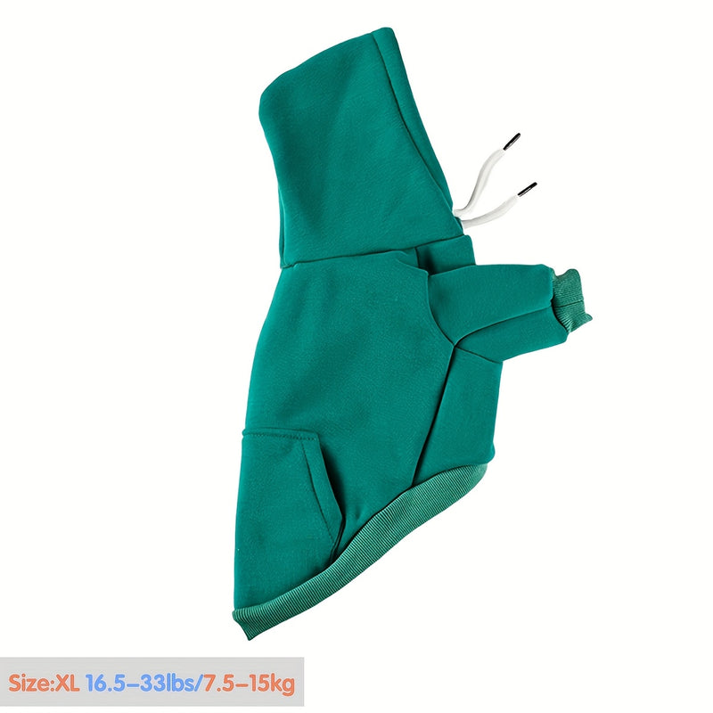 Moletom com Capuz para Cães Paiaite, 100% Poliéster, Suéter de Tecido Tricotado para Todas as Estações, com Bolso nas Costas, para Raças de Pequeno a Médio Porte, Ideal para Passeios e Aventuras.