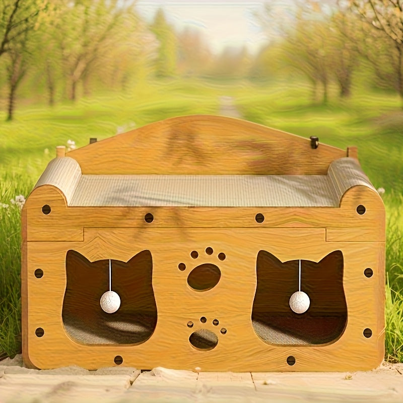 Arranhador para Gatos Extra Grande em Diversos Tamanhos com Bola Pendurada – Móvel Essencial para Pets, Companheiro Favorito dos Gatos, Brinquedo de Verão Mais Popular.