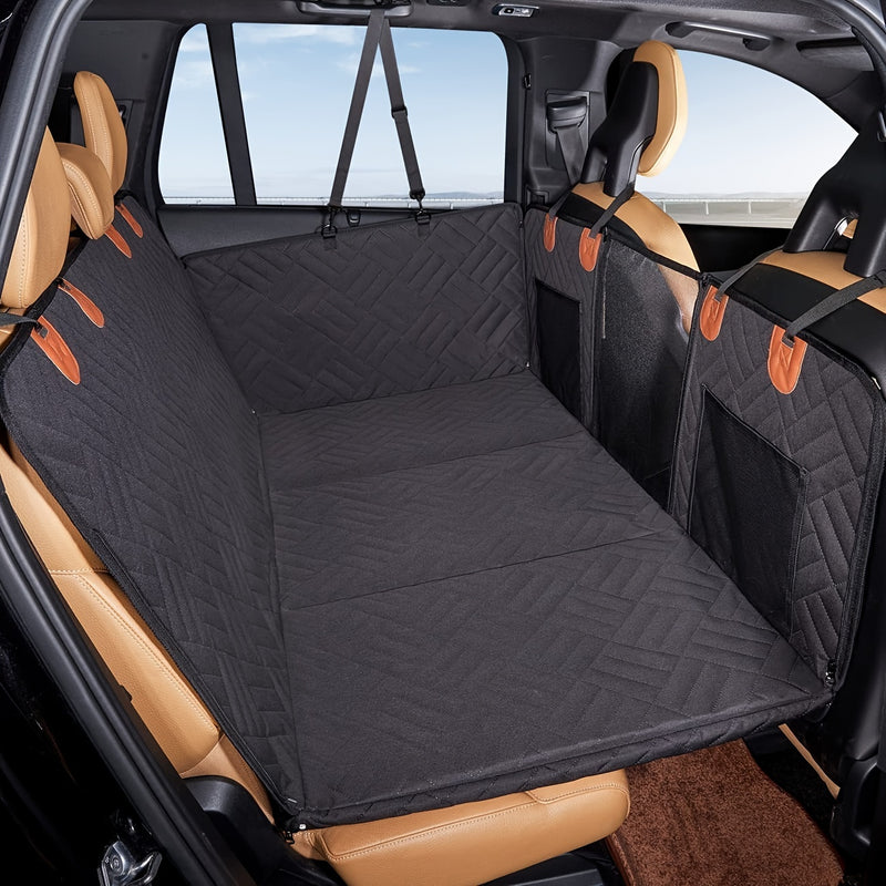 Almofada de Assento para Carro Pesada para Pets, Cama de Viagem para Cães, Cinza, Almofada de Assento para Cães no Carro, Rede de Viagem para Cães no Carro, Presente de Natal para Cães.