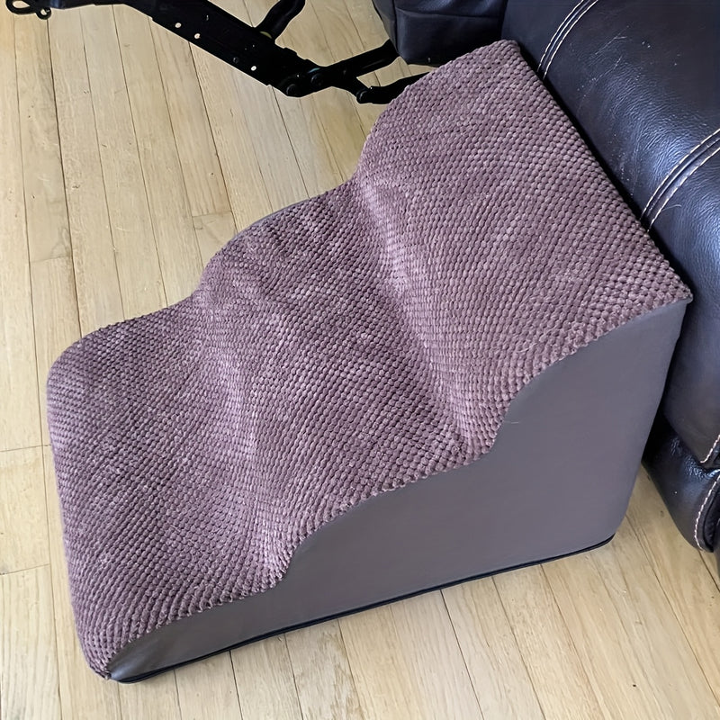 Escada Pet com 3 Degraus – Degraus Extra Largos e Superfície Antiderrapante | Ideal para Cães e Gatos Idosos ou com Dores nas Articulações
