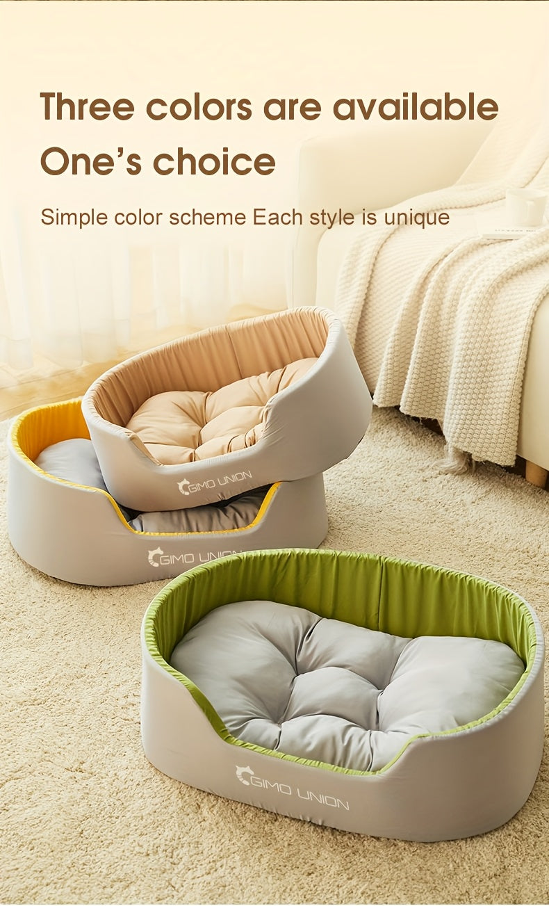Cama Grande e Espessa para Cães, Adequada para Cães Pequenos e Gatos, com Design de Sofá, Proporcionando Aquecimento no Inverno para Cães de Médio a Grande Porte.