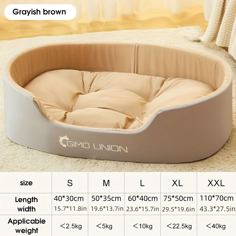 Cama Grande e Espessa para Cães, Adequada para Cães Pequenos e Gatos, com Design de Sofá, Proporcionando Aquecimento no Inverno para Cães de Médio a Grande Porte.