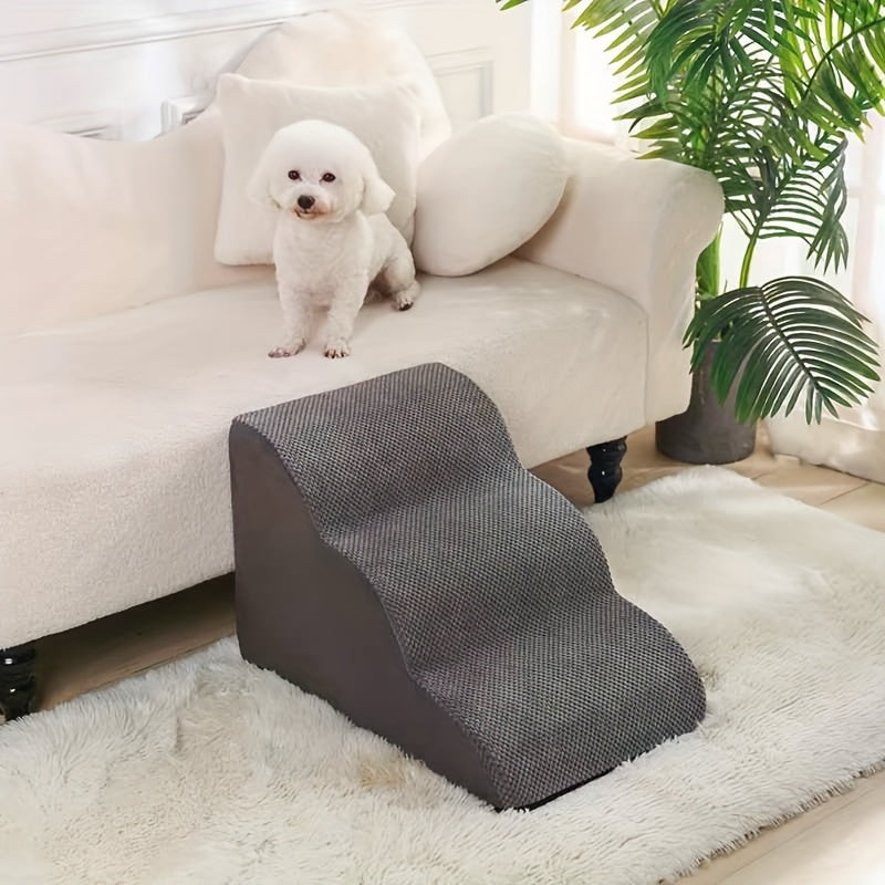 Escada de Espuma para Pets – Degraus Antiderrapantes para Sofá, Cama ou Poltrona, Densidade D28, Recupera Forma Original