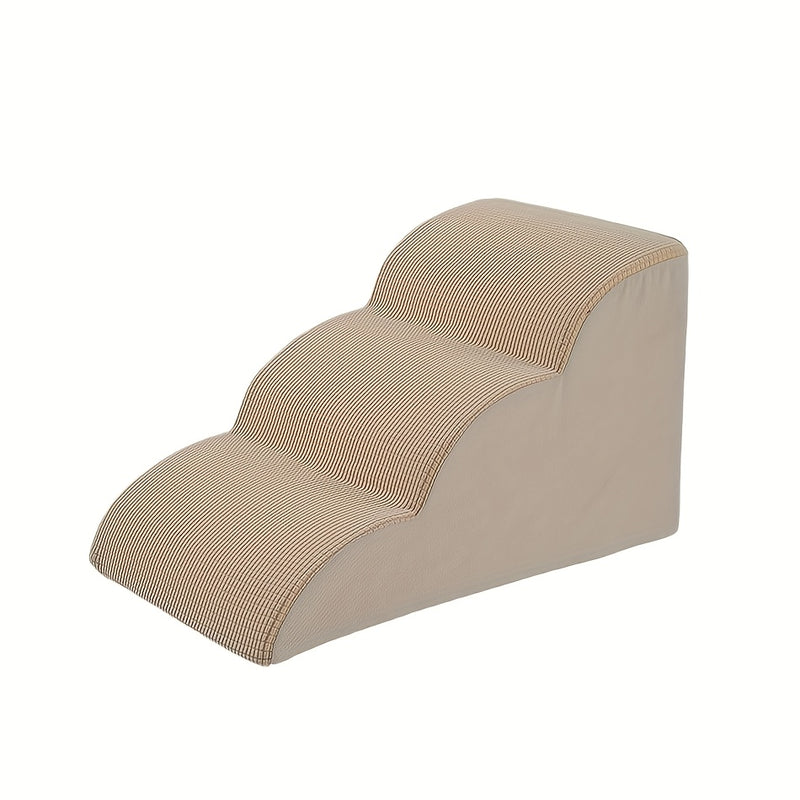 Escada rampa para cães com 3 degraus, para cães pequenos, médios e grandes – adequada para pets idosos – ideal para subir em sofás e camas, acessibilidade para sofá-cama, textura macia, material de esponja durável