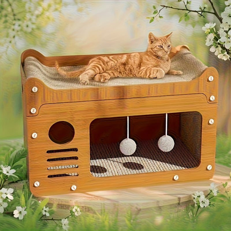 Arranhador para Gatos Extra Grande em Diversos Tamanhos com Bola Pendurada – Móvel Essencial para Pets, Companheiro Favorito dos Gatos, Brinquedo de Verão Mais Popular.
